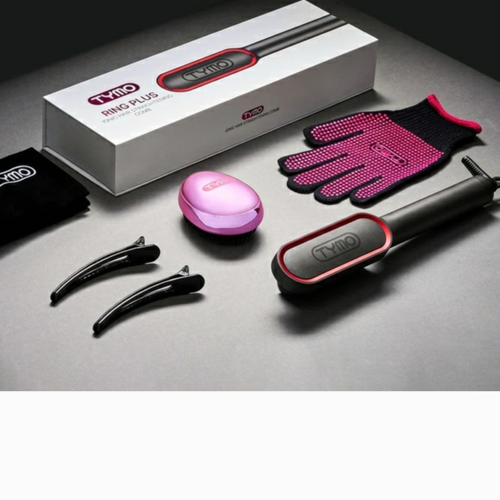 TYMO Ring Plus Hair Styling Set with Pink and Black Tools